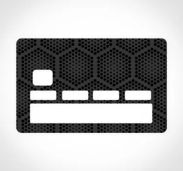 Dark hexagons pattern bank card sticker - TenStickers