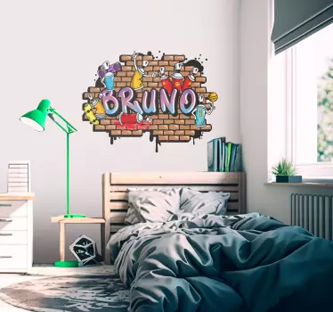 Graffiti on a wall art sticker - TenStickers