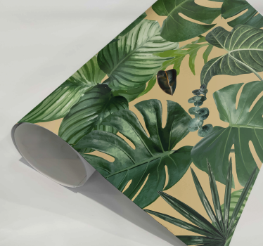 tropical plants pattern kitchen plant wall sticker - TenStickers