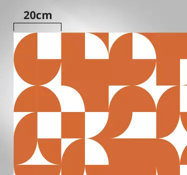 Orange circle geometric furniture sticker - TenStickers