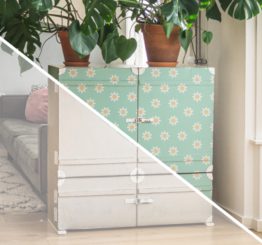 Daisy Flowers furniture sticker - TenStickers