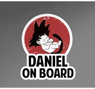 Spaceship design baby on board sticker - TenStickers