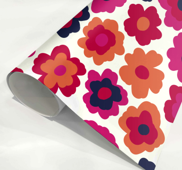 Red poppy flowerfurniture sticker - TenStickers