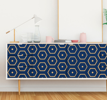 geometric minimalist pattern furniture decal - TenStickers