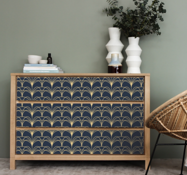 Modern art golden deco pattern furniture sticker - TenStickers