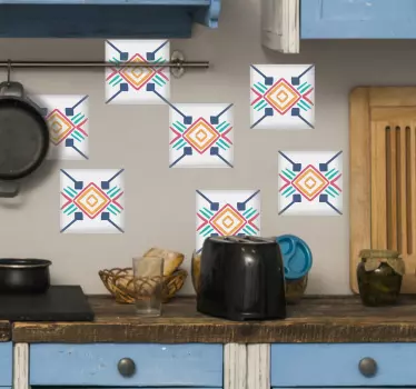 70's pattern tile transfer - TenStickers