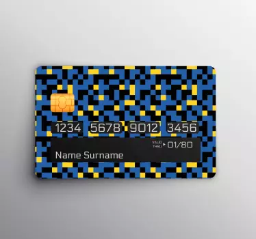 80's video games pattern credit card sticker - TenStickers