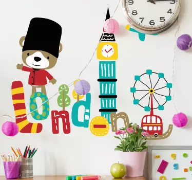 9 small London Landmarks london sticker - TenStickers