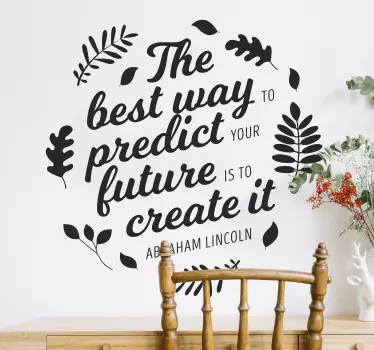 Abraham Lincoln quote sticker - TenStickers