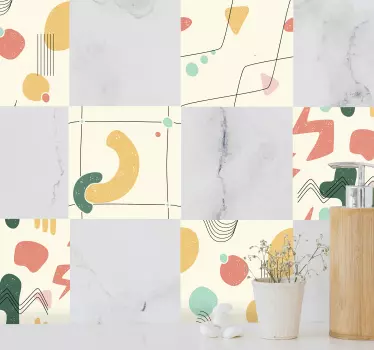 Abstract in a pattern tile transfer - TenStickers