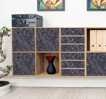 Abstract paisley furniture decal - TenStickers