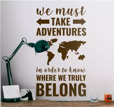 Adventures text vintage travel stickers - TenStickers