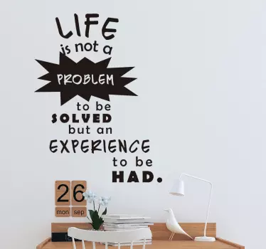 Alan Watts motivational sticker - TenStickers