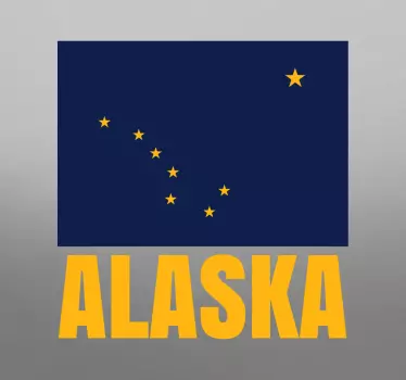 ALASKA STARS AND STRIPES flag sticker - TenStickers