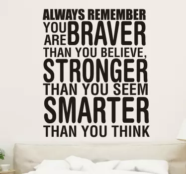Always Remember motivational sticker - TenStickers