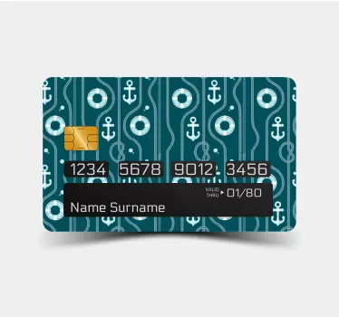 Anchors and Circles credit card sticker - TenStickers