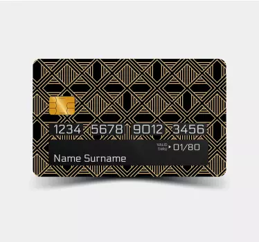 Art deco great Gatsby pattern bank card sticker - TenStickers