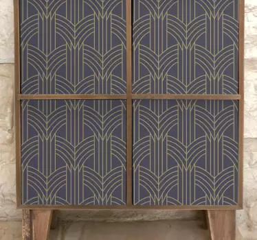 Art Deco style geo pattern furniture sticker - TenStickers