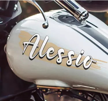 Artistic design with name and paint motorbike sticker - TenStickers
