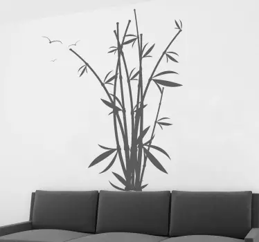 Bamboo Shrub plant wall sticker - TenStickers