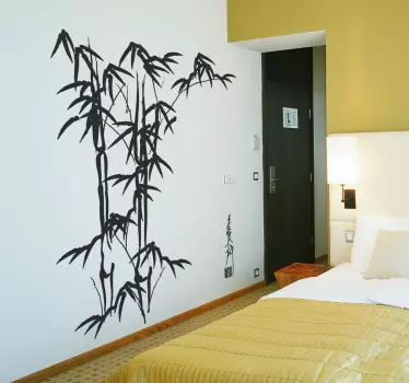 Bamboo tree plant wall sticker - TenStickers