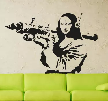 Mona Lisa Missile Banksy Wall Art Sticker - TenStickers