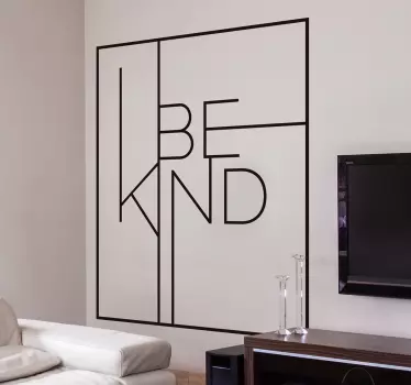 BE KIND INSPIRATIONAL SAYING quote wall sticker - TenStickers
