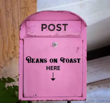 Beans on Toast glass door sticker - TenStickers
