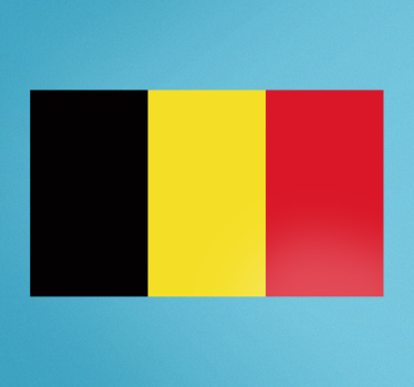 Belgian tri-color flag sticker - TenStickers