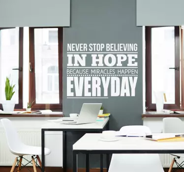 Believe in Hope wallpaper sticker - TenStickers