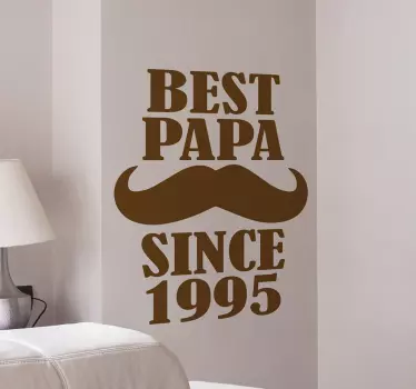 Best Papa Wall Sticker - TenStickers