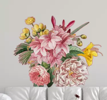 Blooming Floral Arrangement wall sticker - TenStickers