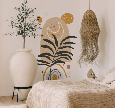 Boho style plant wall sticker - TenStickers
