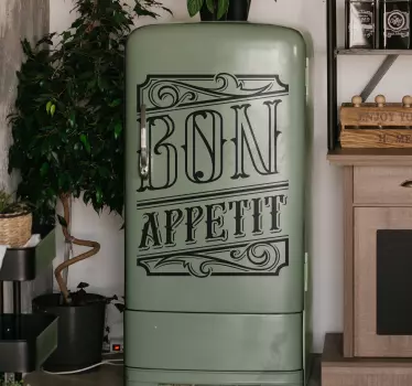 Bon Apetit sticker refrigerator - TenStickers