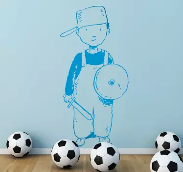 Boy Dressed as Knight Sticker - TenStickers