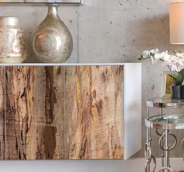 Brown tree bark texture decal for furniture - TenStickers