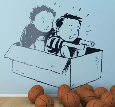 Car Box Kids Sticker - TenStickers