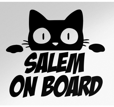 Car sticker cat face humor - TenStickers