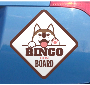 Car sticker customizable pet alert - TenStickers