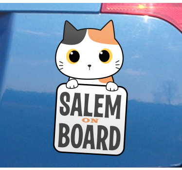 Car sticker cute cat sign - TenStickers