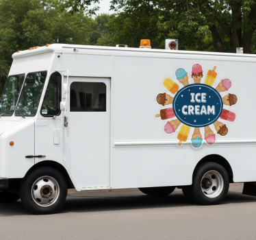 Vehicle sticker logo ice cream - TenStickers