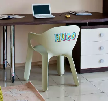 Cartoon name for chair cartoon wall sticker - TenStickers