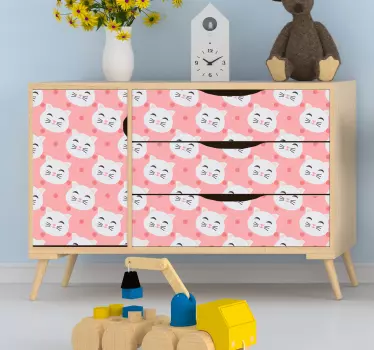 Cats Faces vinyl sheet - TenStickers