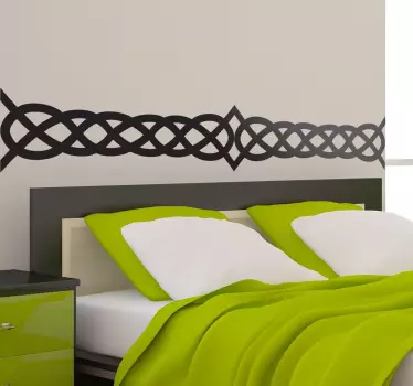 Celtic Bed Headboard wall sticker for bedroom - TenStickers
