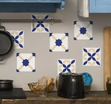Ceramic Pattern Border Sticker - TenStickers