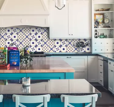 Ceramic texture kitchen tile sticker - TenStickers