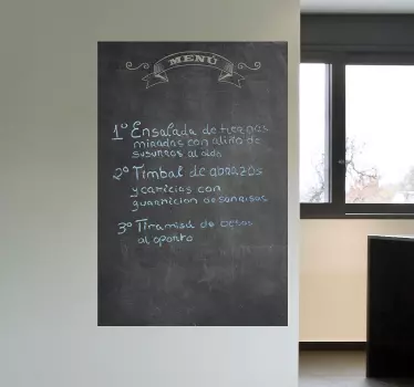 Menu Chalkboard Sticker for walls - TenStickers