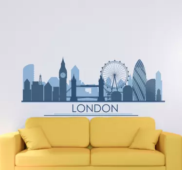 Characteristic buildings of London london wall sticker - TenStickers