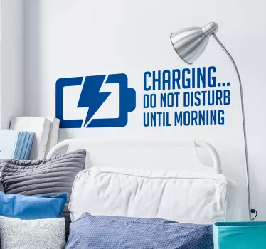 Charging do not disturb headboard wall sticker - TenStickers