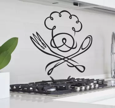 Chef Kitchen Wall Sticker - TenStickers